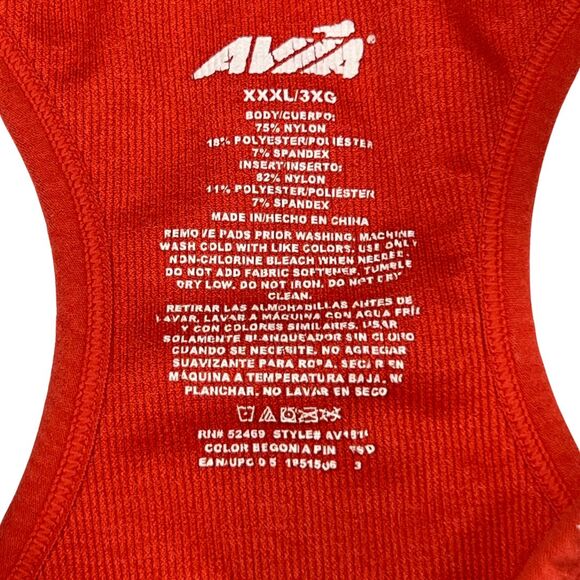 AVIA Sports Bra 3X Wireless Medium Support Altheisure Yoga Scoop Neck Activewear - Picture 5 of 10